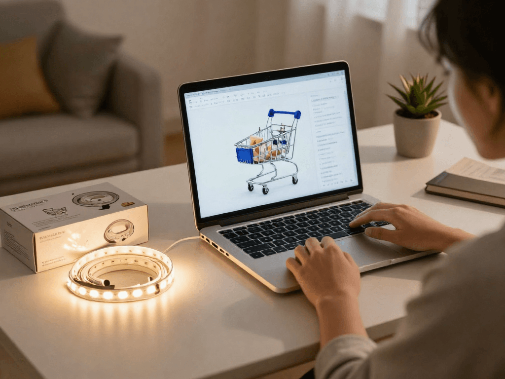 Oferte de benzi led pentru iluminat interior și exterior pe platforma de e-commerce, produse verificate.