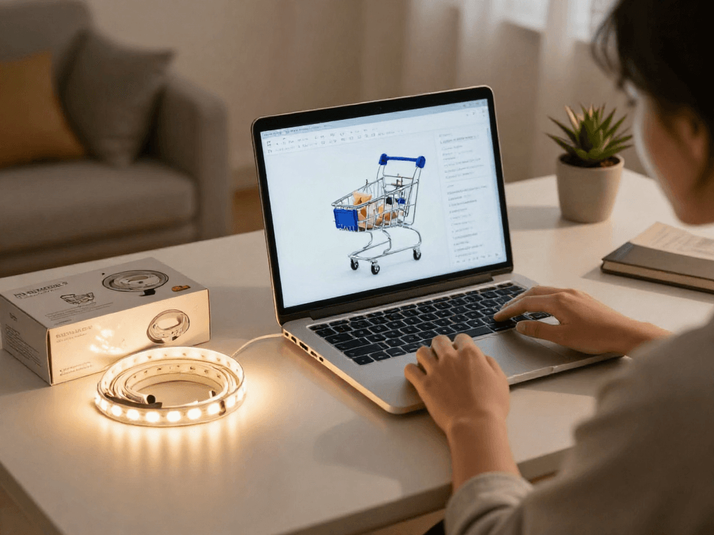 Oferte de benzi led pentru iluminat interior și exterior pe platforma de e-commerce, produse verificate.