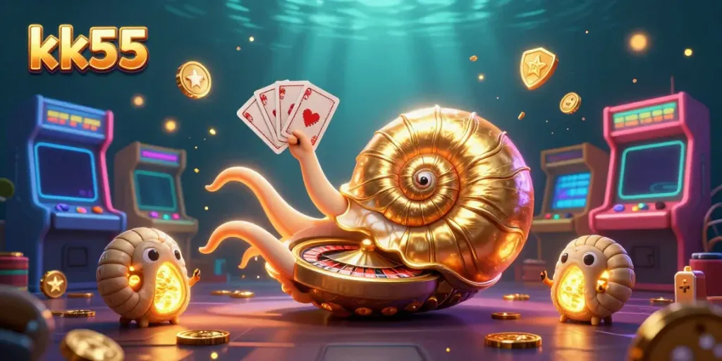 Engage in exciting gameplay at kk55 with vibrant 3D casino elements and characters.