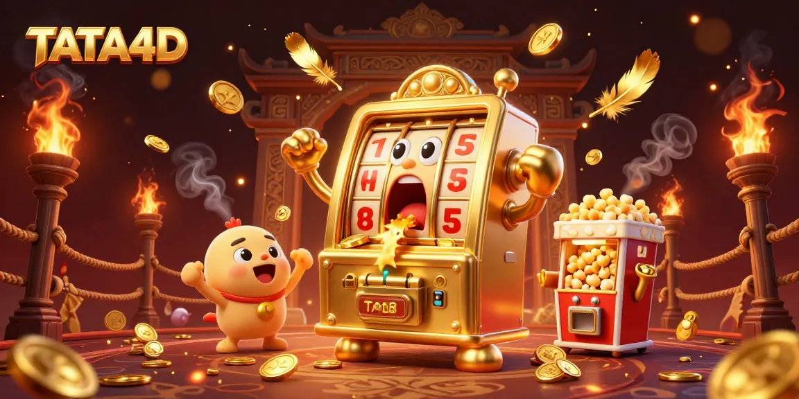 Experience thrilling jackpots with TATA4D's animated golden slot machine and cheering baby slots.