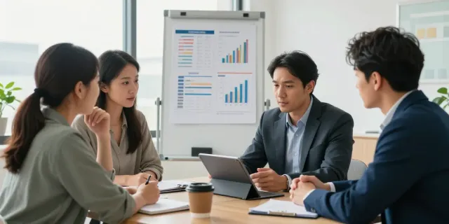 Ed Rempel review of financial advice in a professional consultation scene with engaged clients.