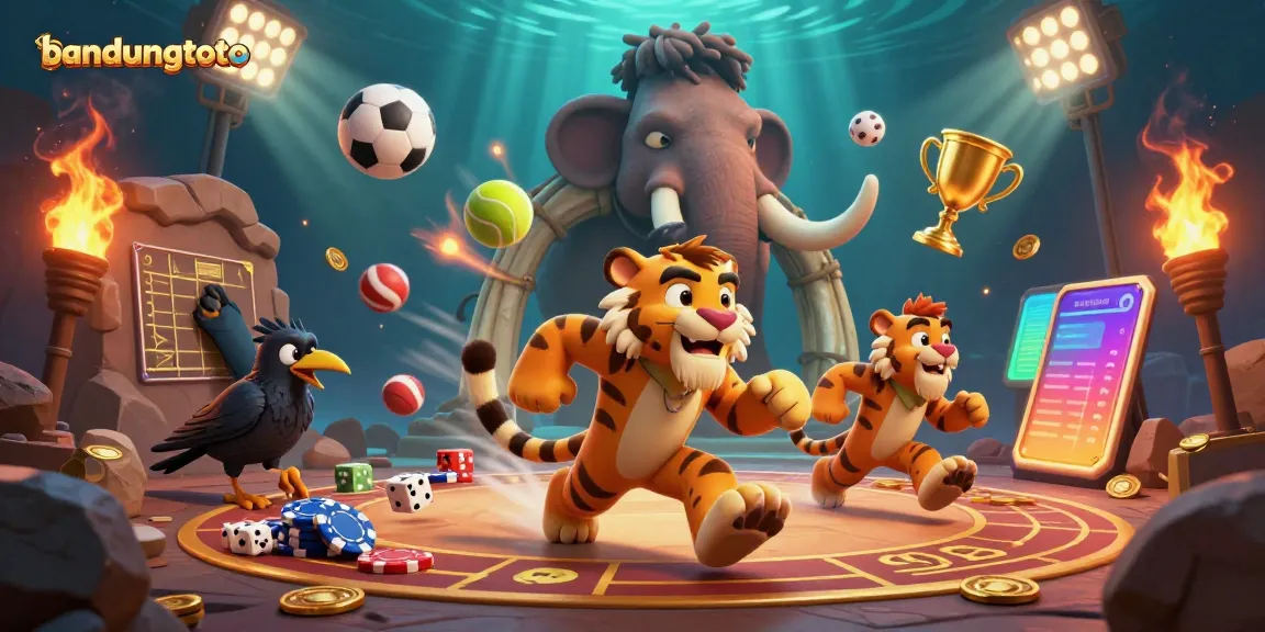 Engage in thrilling games at bandungtoto, featuring vibrant prehistoric casino elements and dynamic sports action.