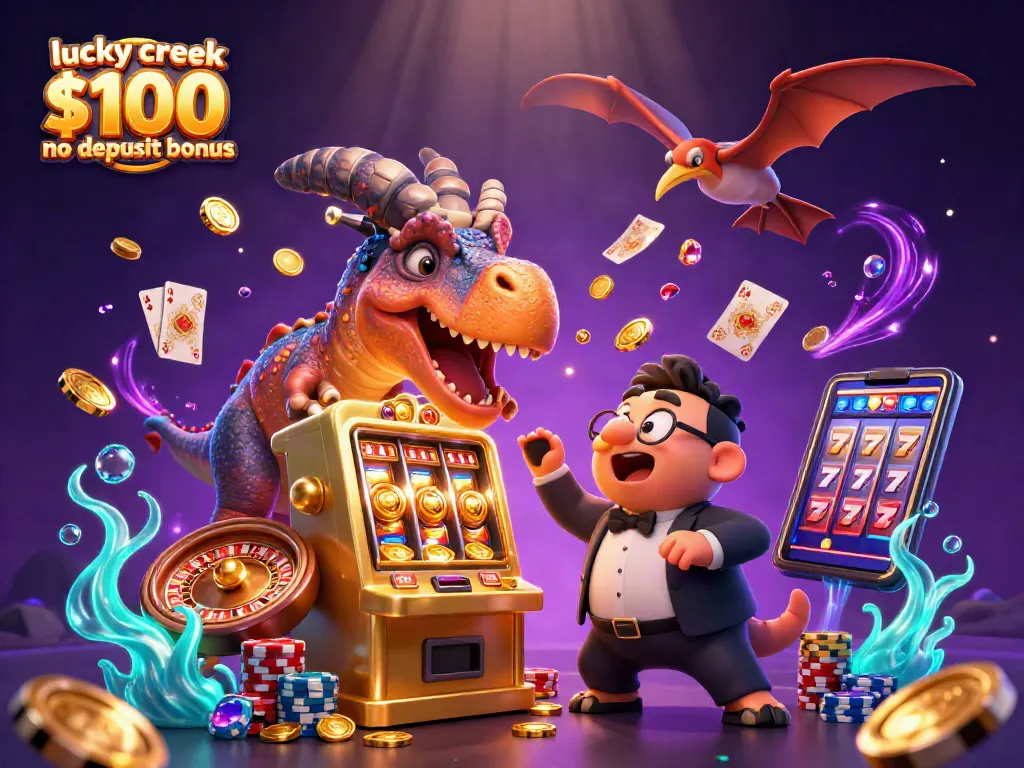 Experience the lucky creek $100 no deposit bonus through dynamic slot gameplay with dazzling characters and golden rewards.