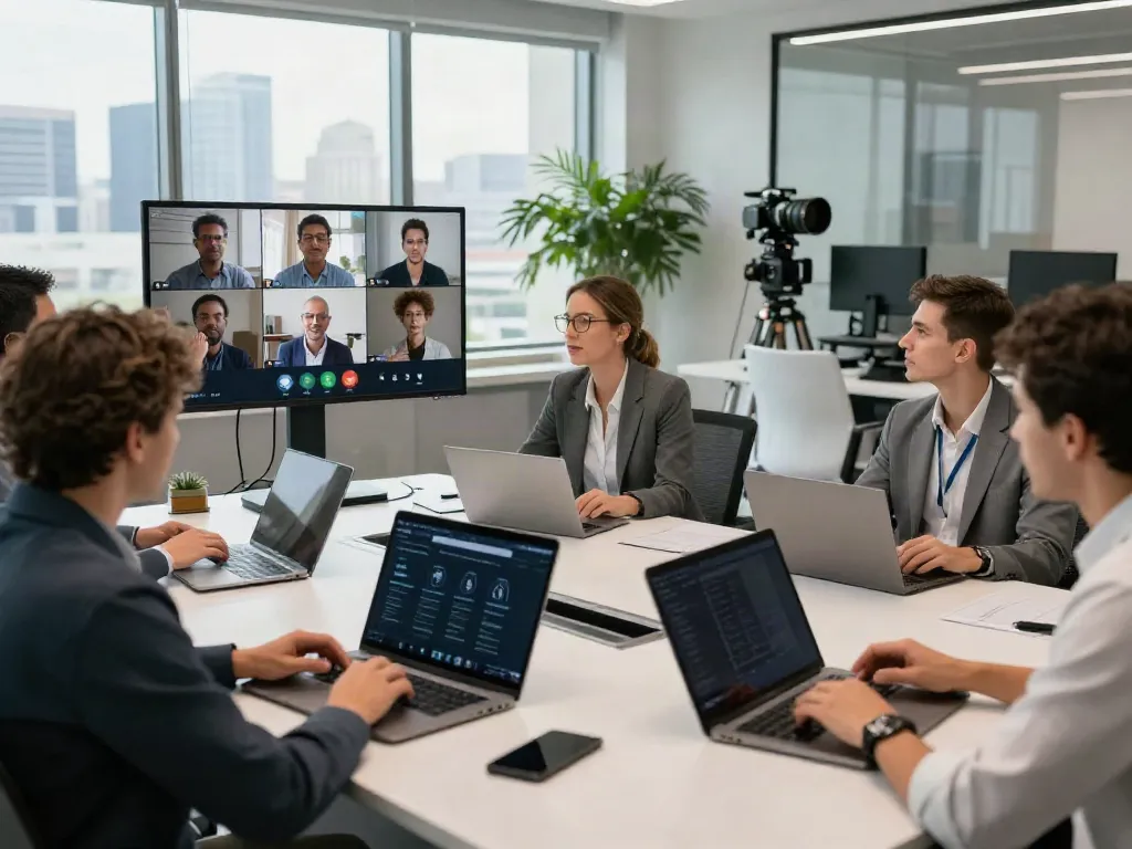 Deepfake protected Online Video Calls, Meetings and Conferencing in a modern collaborative workspace