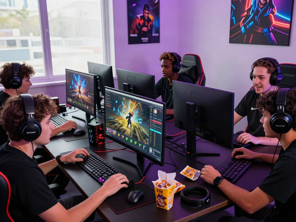 Engaged gamers enjoying online gameplay on various devices at Batman138 platform.