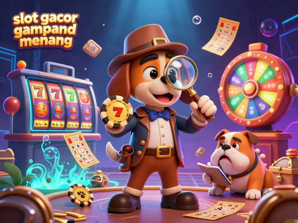 Experience the excitement of slot gacor gampang menang with this vibrant casino illustration, showcasing strategy and luck.
