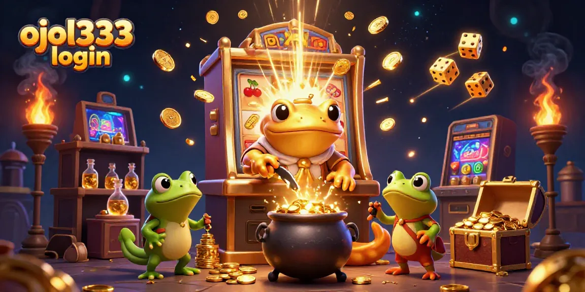 Experience thrilling gameplay with ojol333 login in this vibrant casino scene filled with golden rewards.