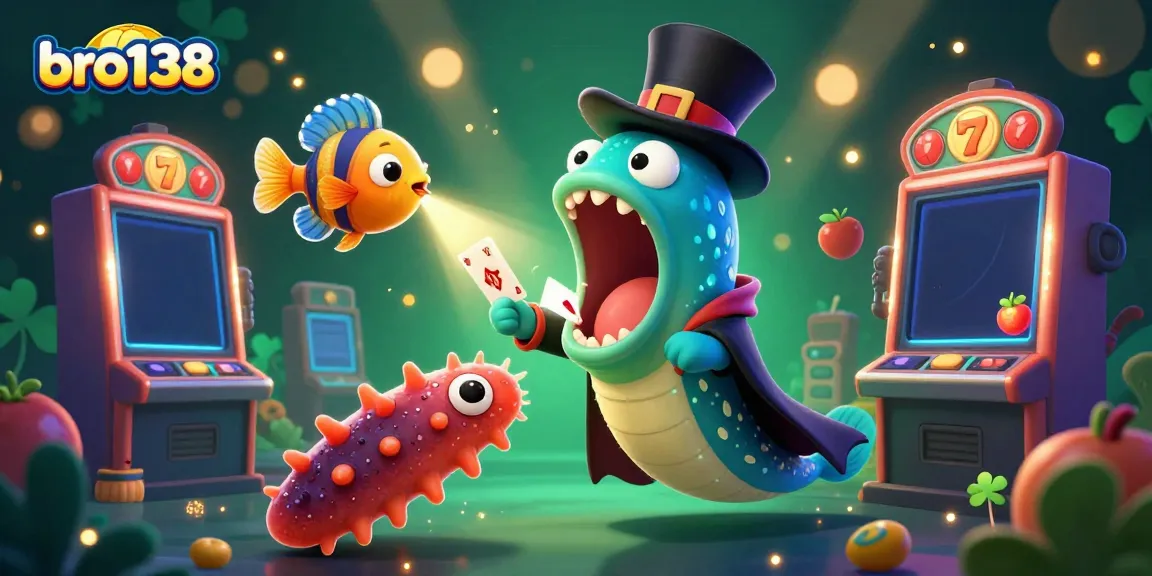 Experience the thrill of bro138 gaming with fun characters and vibrant slots in a magical underwater scene.