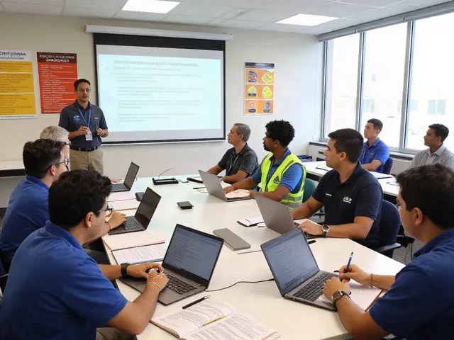 Engaged professionals in CSP Certification training workshop, collaborating in a bright classroom.