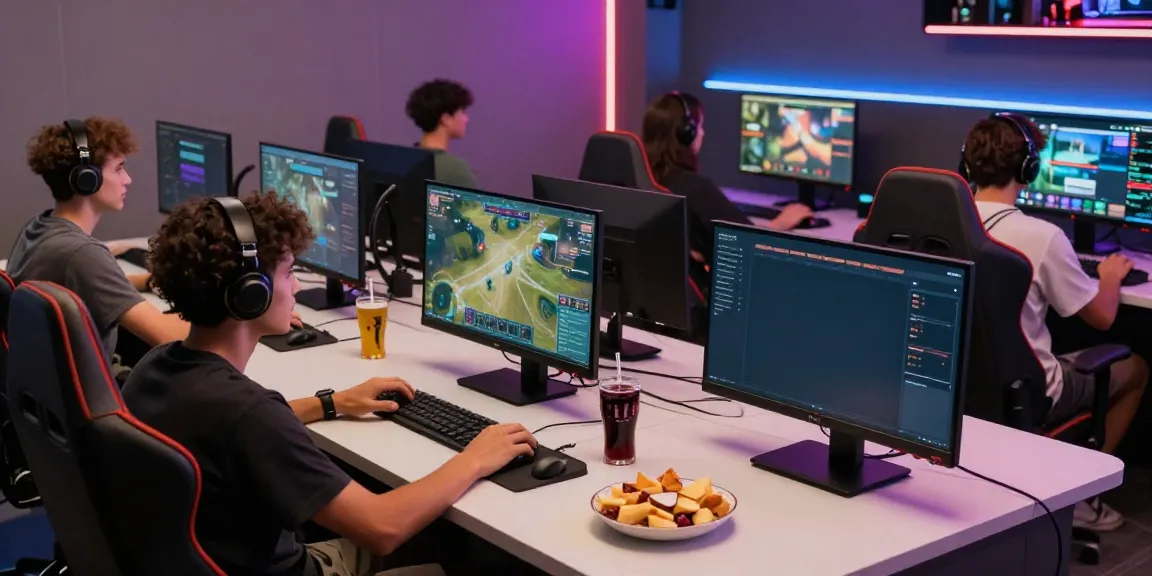 Gamers exploring luxury333 online gaming together in a vibrant lounge.