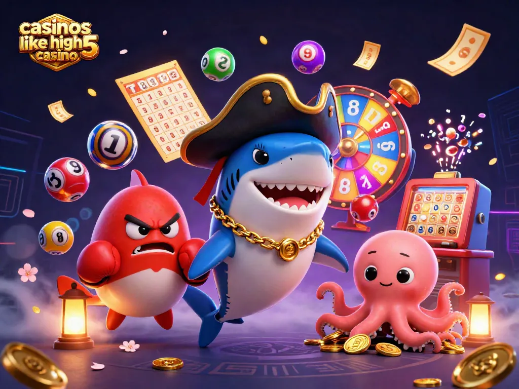 Engage in thrilling gameplay at casinos like high 5 casino with cartoon characters and vibrant gaming elements.