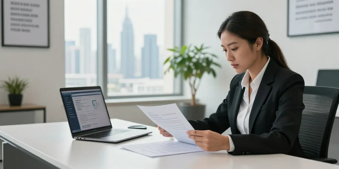 Scam Money Recovery Lawyer Dubai reviewing case files in a modern legal office with views of the Dubai skyline.
