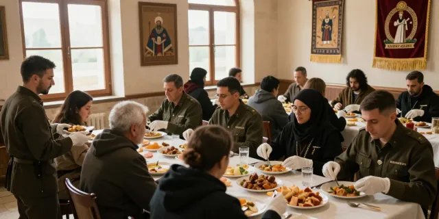 Engagement des membres de l'ordre militaire et hospitalier de Saint-Lazare de Jérusalem pour la solidarité et l'hospitalité.