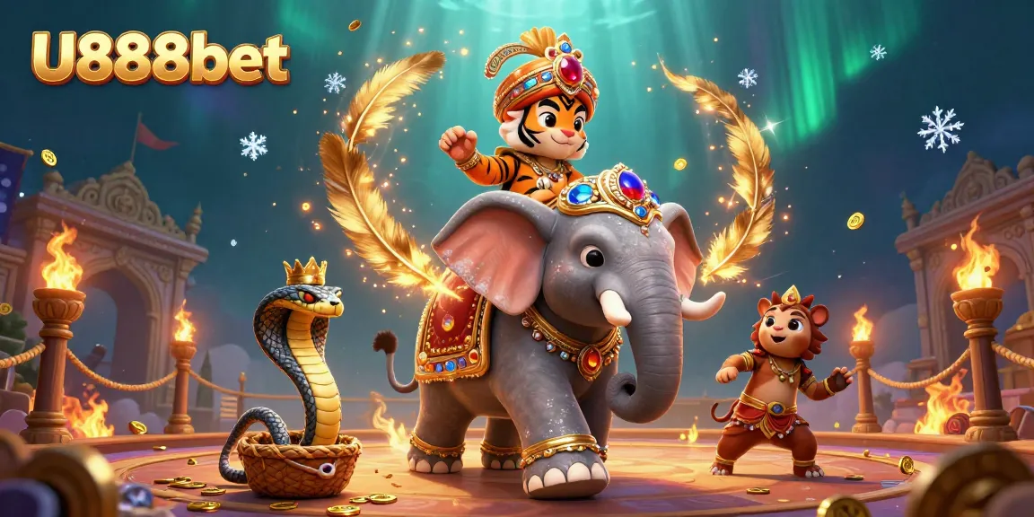 Experience exhilarating casino adventures with U888bet featuring a jeweled elephant and exciting betting elements.