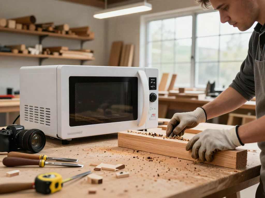 SHASHEL® equipment eliminates wood-boring insects in professional workshop, showcasing innovative wood treatment methods.