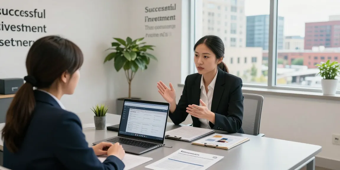 Edmonton property management consultation with rental agreement discussions in a modern office setting
