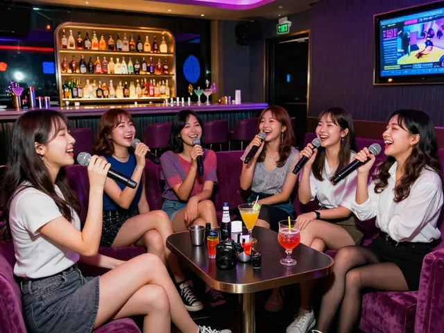 강남 달리는토끼 가라오케에서 즐거운 노래를 부르는 친구들 모습