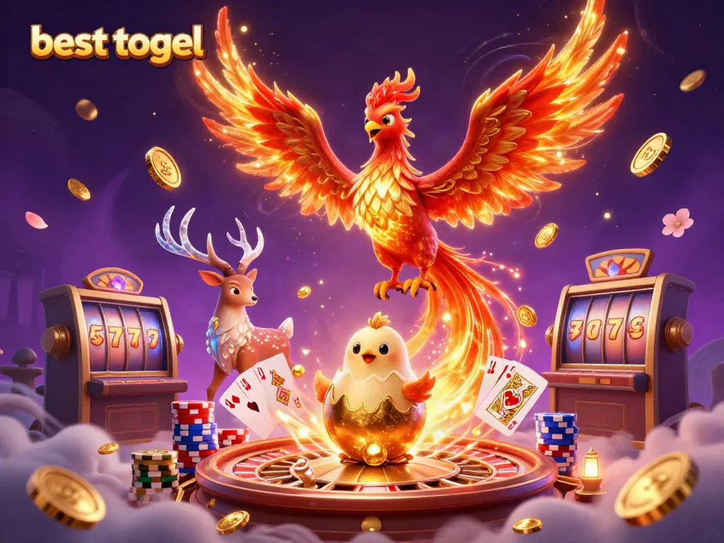 Melipatgandakan kemenangan di besttogel dengan keberuntungan dari phoenix api dan koin emas.